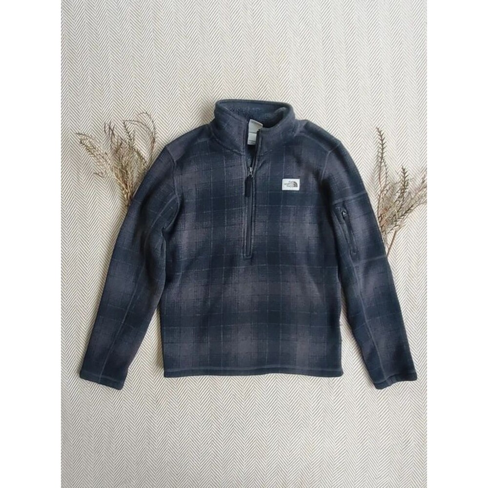 The North Face Men's Gray Plaid Fleece Line Jacket Size M